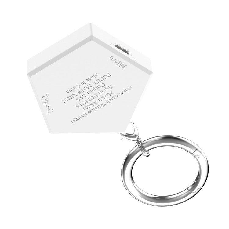 For Samsung Galaxy Watch 5 44mm / Watch 5 40mm / Watch 5 Pro 45mm Portable Pentagonal Wireless Charger Charging Dock Station - White