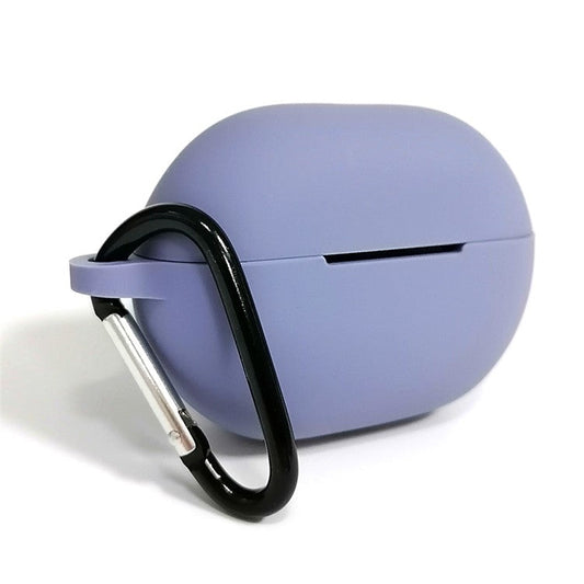 For Huawei FreeBuds Pro 2 Bluetooth Earphone Anti-scratch Silicone Case Protective Cover with Anti-lost Buckle - Purple