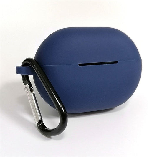 For Huawei FreeBuds Pro 2 Bluetooth Earphone Anti-scratch Silicone Case Protective Cover with Anti-lost Buckle - Midnight Blue