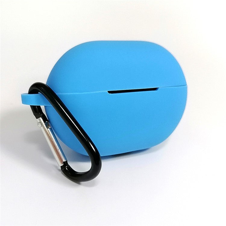 For Huawei FreeBuds Pro 2 Bluetooth Earphone Anti-scratch Silicone Case Protective Cover with Anti-lost Buckle - Sky Blue