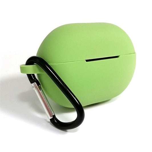 For Huawei FreeBuds Pro 2 Bluetooth Earphone Anti-scratch Silicone Case Protective Cover with Anti-lost Buckle - Matcha Green