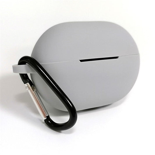 For Huawei FreeBuds Pro 2 Bluetooth Earphone Anti-scratch Silicone Case Protective Cover with Anti-lost Buckle - Grey