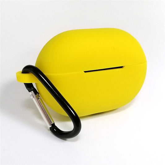For Huawei FreeBuds Pro 2 Bluetooth Earphone Anti-scratch Silicone Case Protective Cover with Anti-lost Buckle - Yellow