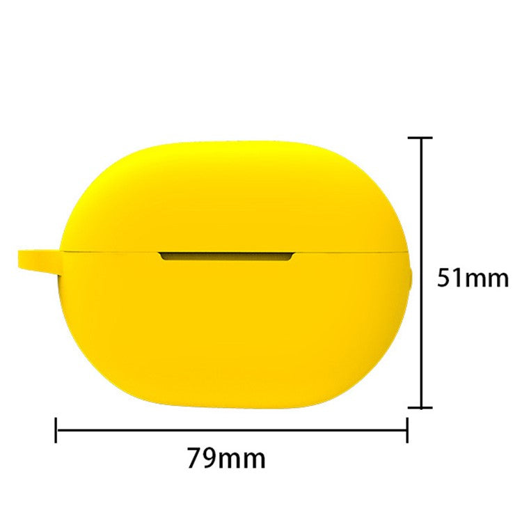 For Huawei FreeBuds Pro 2 Bluetooth Earphone Anti-scratch Silicone Case Protective Cover with Anti-lost Buckle - Yellow