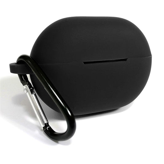 For Huawei FreeBuds Pro 2 Bluetooth Earphone Anti-scratch Silicone Case Protective Cover with Anti-lost Buckle - Black