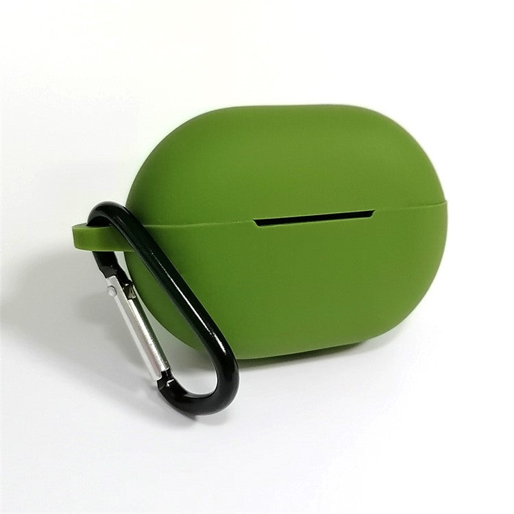 For Huawei FreeBuds Pro 2 Bluetooth Earphone Anti-scratch Silicone Case Protective Cover with Anti-lost Buckle - Dark Green