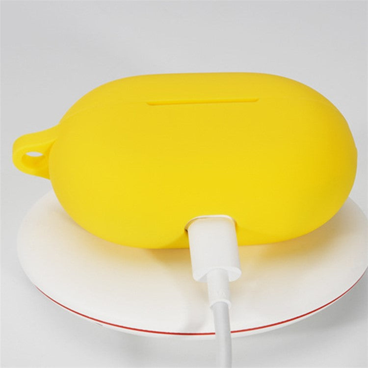 For Huawei FreeBuds Pro 2 Bluetooth Earphone Anti-scratch Silicone Case Protective Cover with Anti-lost Buckle - White