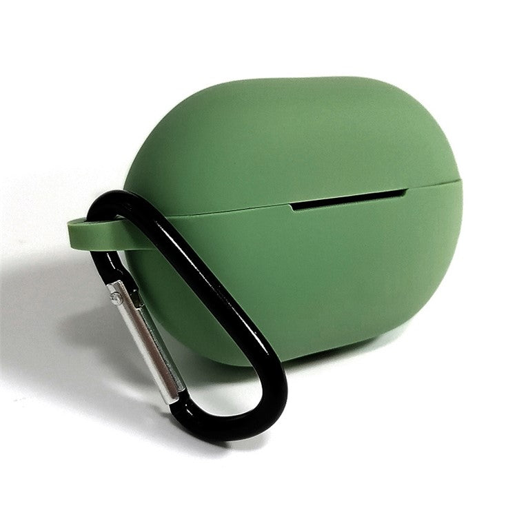 For Huawei FreeBuds Pro 2 Bluetooth Earphone Anti-scratch Silicone Case Protective Cover with Anti-lost Buckle - Midnight Green