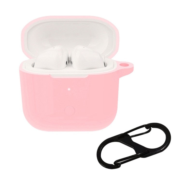For Redmi Buds 3 Wireless Bluetooth Earphones Silicone Cover Protective Sleeve Case with Anti-lost Buckle - Pink