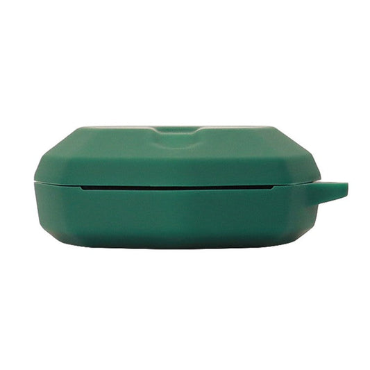 Anti-scratch Silicone Cover for Haylou G3 Earphone Bluetooth Charging Box Headset Protection Shell with Buckle - Blackish Green