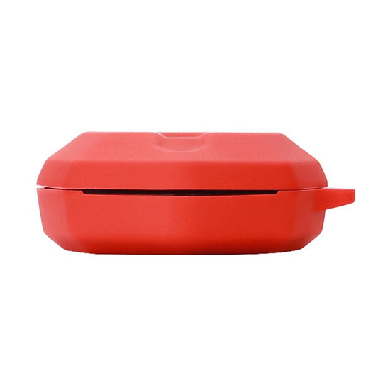 Anti-scratch Silicone Cover for Haylou G3 Earphone Bluetooth Charging Box Headset Protection Shell with Buckle - Red