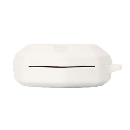 Anti-scratch Silicone Cover for Haylou G3 Earphone Bluetooth Charging Box Headset Protection Shell with Buckle - White