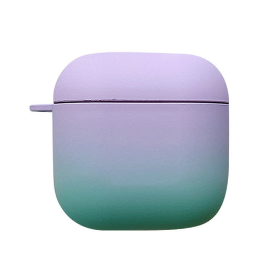 For Redmi Buds 3 Gradient Color Bluetooth Earphone Anti-drop Cover Matte Hard PC Protective Case - Purple / Green