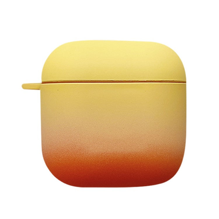 For Redmi Buds 3 Gradient Color Bluetooth Earphone Anti-drop Cover Matte Hard PC Protective Case - Yellow / Orange