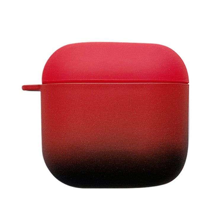 For Redmi Buds 3 Gradient Color Bluetooth Earphone Anti-drop Cover Matte Hard PC Protective Case - Red / Black