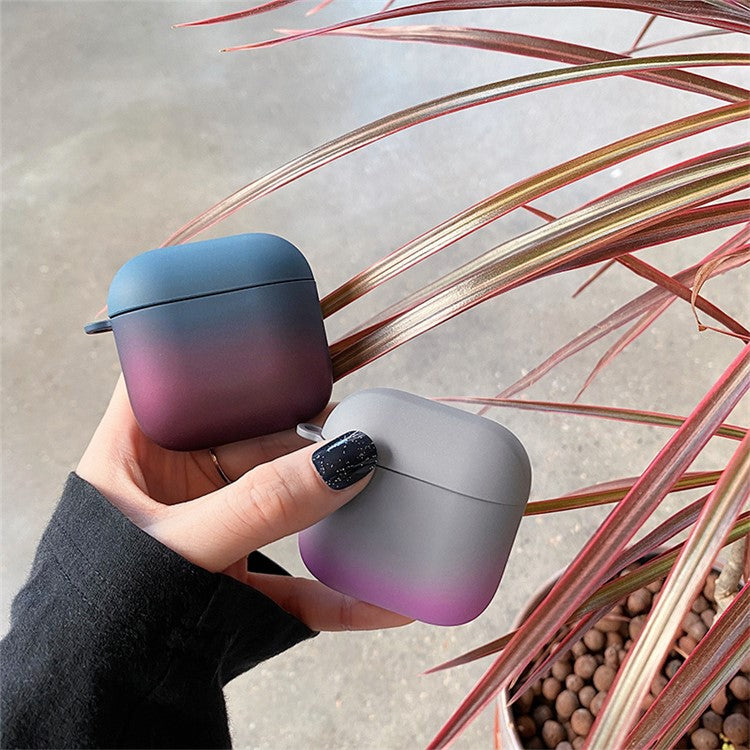 For Redmi Buds 3 Gradient Color Bluetooth Earphone Anti-drop Cover Matte Hard PC Protective Case - Pink / Blue