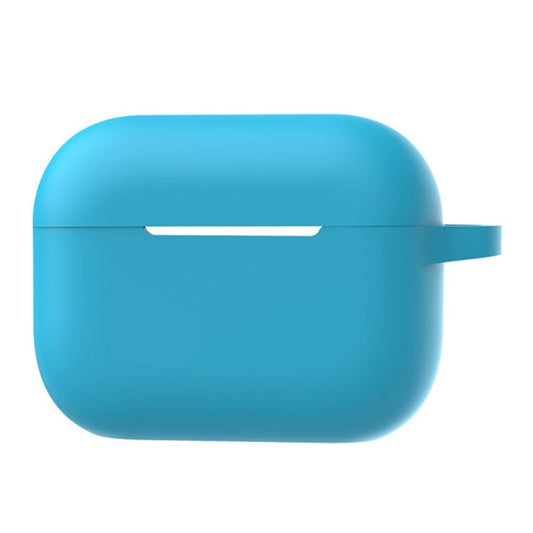 A1 For AirPods Pro 2 Silicone Protective Case Bluetooth Earphone Flat Bottom Anti-drop Cover with Ring Buckle - Sky Blue