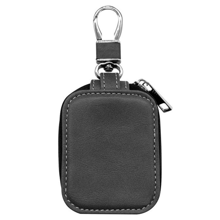 For Apple AirPods 3 / AirPods Pro 2 / AirPods Pro Carrying Case PU Leather Storage Pouch Bag with Keychain - Black