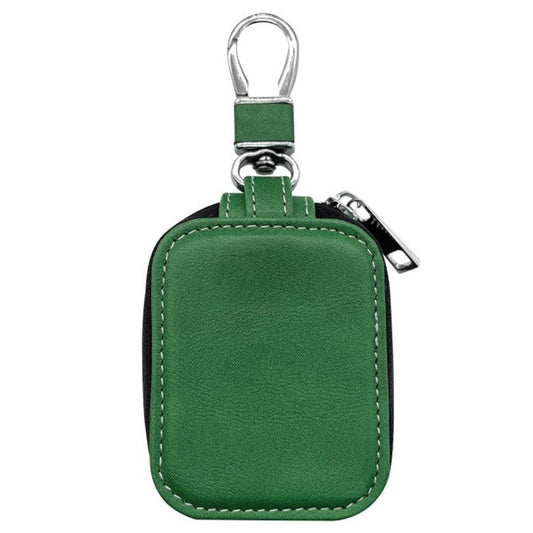 For Apple AirPods 3  /  AirPods Pro 2  /  AirPods Pro Carrying Case PU Leather Storage Pouch Bag with Keychain - Green