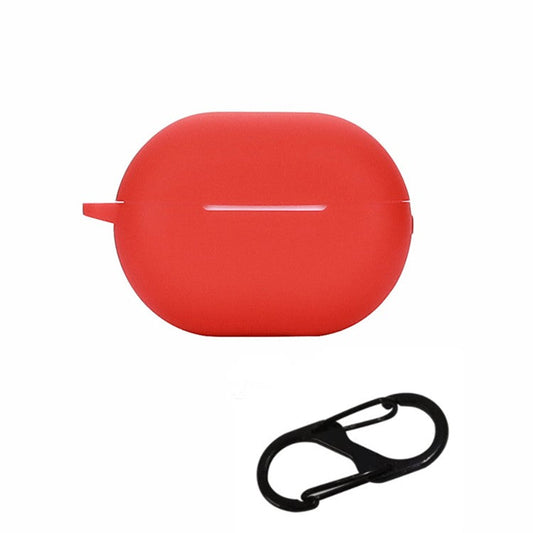 For Huawei FreeBuds Pro 2 Bluetooth Earphone Silicone Case Dust Plug Design Protective Cover with Anti-lost Buckle - Red