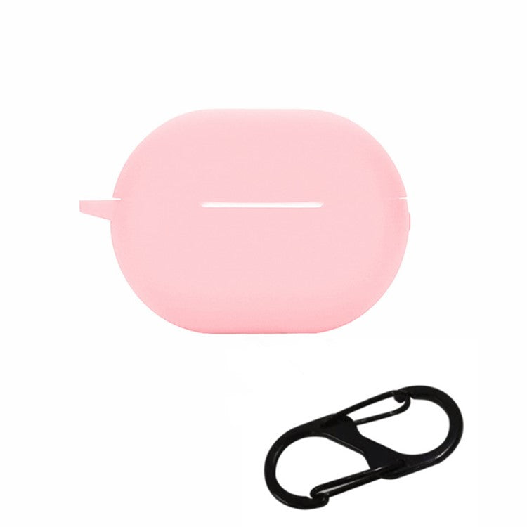 For Huawei FreeBuds Pro 2 Bluetooth Earphone Silicone Case Dust Plug Design Protective Cover with Anti-lost Buckle - Pink