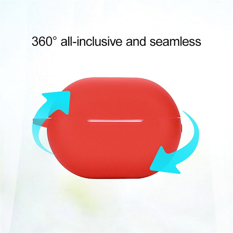 For Huawei FreeBuds Pro 2 Bluetooth Earphone Silicone Case Dust Plug Design Protective Cover with Anti-lost Buckle - Pink