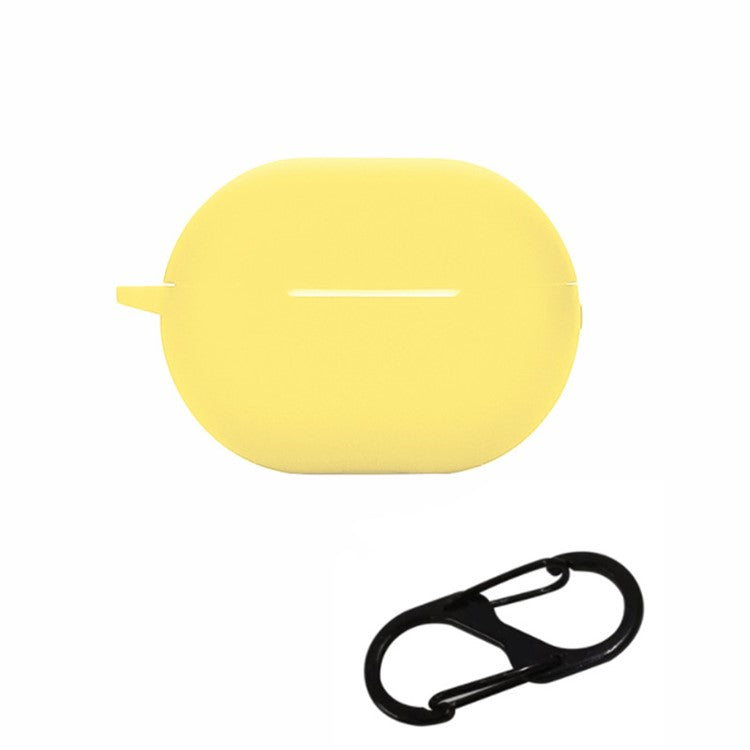 For Huawei FreeBuds Pro 2 Bluetooth Earphone Silicone Case Dust Plug Design Protective Cover with Anti-lost Buckle - Yellow