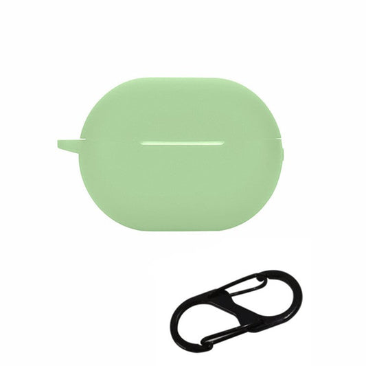 For Huawei FreeBuds Pro 2 Bluetooth Earphone Silicone Case Dust Plug Design Protective Cover with Anti-lost Buckle - Matcha Green