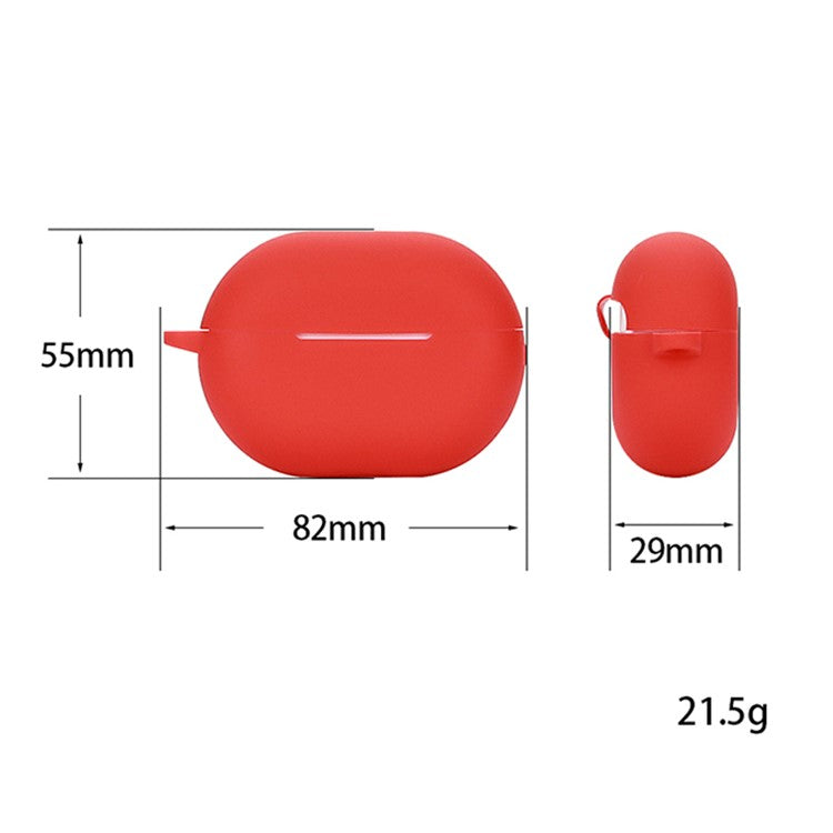 For Huawei FreeBuds Pro 2 Bluetooth Earphone Silicone Case Dust Plug Design Protective Cover with Anti-lost Buckle - Matcha Green