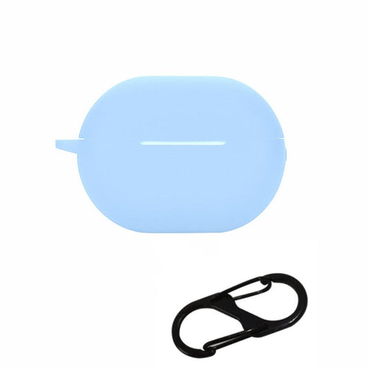 For Huawei FreeBuds Pro 2 Bluetooth Earphone Silicone Case Dust Plug Design Protective Cover with Anti-lost Buckle - Sky Blue