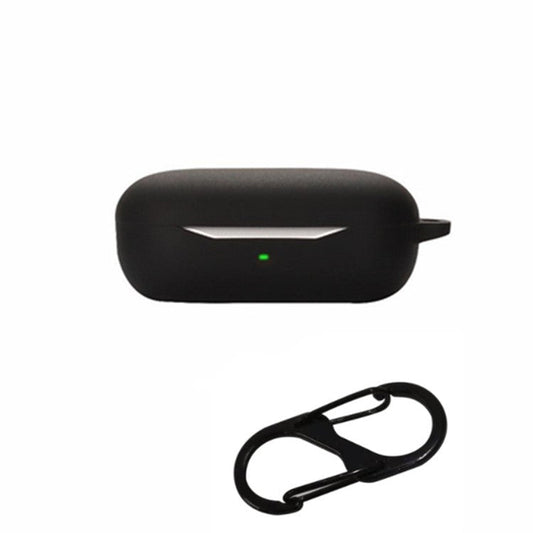 Drop Protection Case for Huawei FreeBuds SE Earphone Charging Box, Silicone Soft Cover with Carrying Buckle - Black