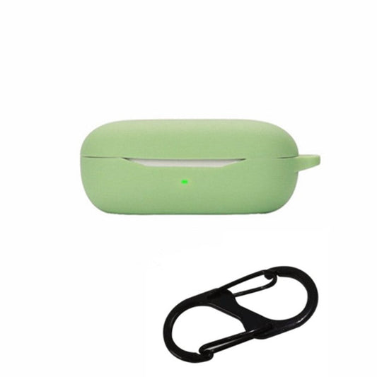 Drop Protection Case for Huawei FreeBuds SE Earphone Charging Box, Silicone Soft Cover with Carrying Buckle - Matcha Green