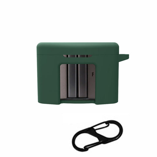 For FIIL CC Pro2 Silicone Case Bluetooth Earphone Anti-scratch Protective Cover with Anti-lost Buckle - Blackish Green