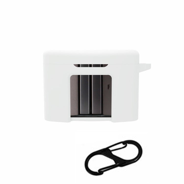 For FIIL CC Pro2 Silicone Case Bluetooth Earphone Anti-scratch Protective Cover with Anti-lost Buckle - White