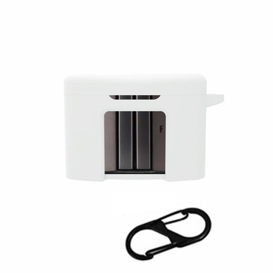 For FIIL CC Pro2 Silicone Case Bluetooth Earphone Anti-scratch Protective Cover with Anti-lost Buckle - White