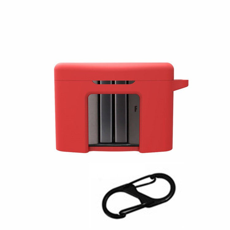 For FIIL CC Pro2 Silicone Case Bluetooth Earphone Anti-scratch Protective Cover with Anti-lost Buckle - Red