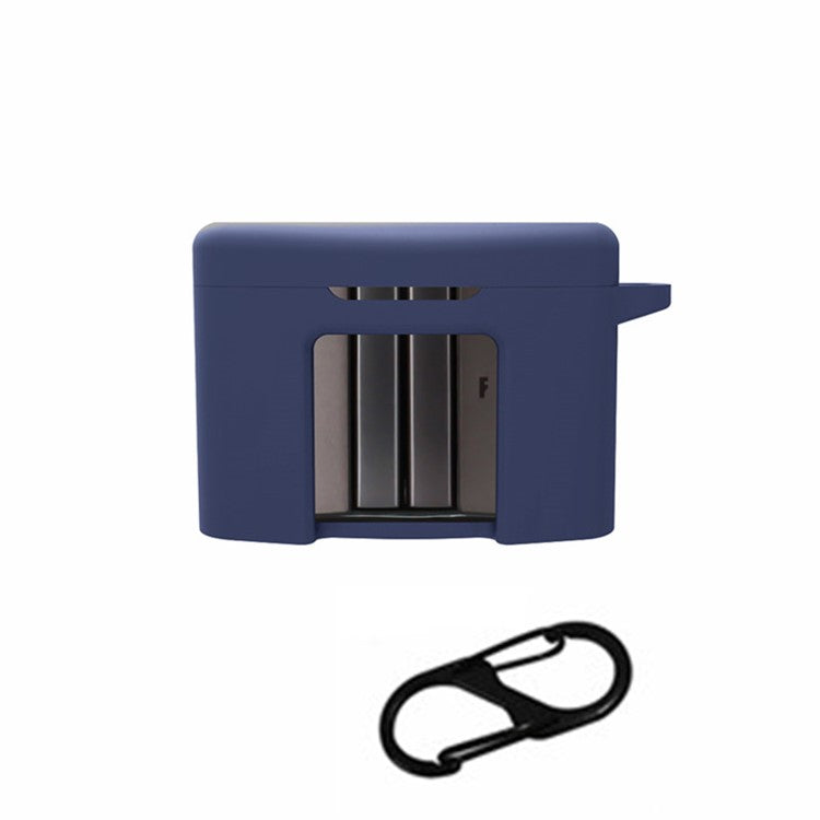 For FIIL CC Pro2 Silicone Case Bluetooth Earphone Anti-scratch Protective Cover with Anti-lost Buckle - Dark Blue
