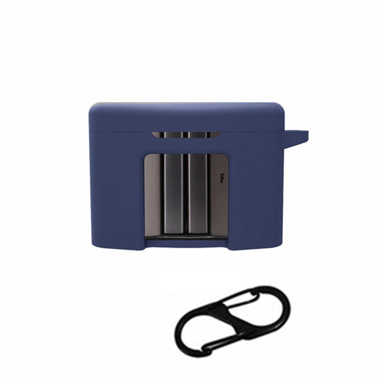 For FIIL CC Pro2 Silicone Case Bluetooth Earphone Anti-scratch Protective Cover with Anti-lost Buckle - Dark Blue