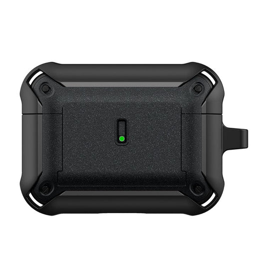 For Apple AirPods Pro Charging Case Cover Dual Color Protective Cover Slide Open TPU+PC Case - Black