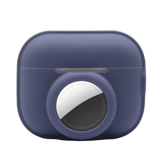 For Apple AirPods Pro 2 + for AirTag 2-in-1 Silicone Protective Cover Anti-drop Case (without Hanging Rope) - Lavender Grey