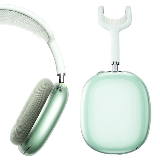 Soft TPU Headphone Case for Apple AirPods Max, Scratch-proof Headset Protective Sleeve Cover - Transparent Green