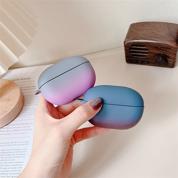 For Huawei FreeBuds Pro 2 Protective Hard PC Case Bluetooth Headset Charging Case Cover Gradient Color Matte Anti-Drop TWS Earphone Protector - Blue / Purple