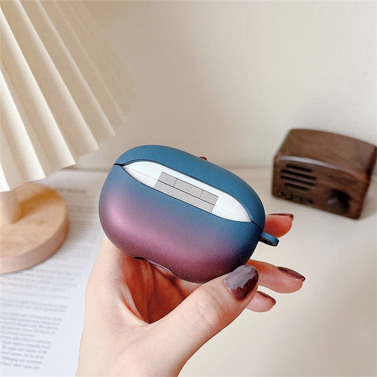 For Huawei FreeBuds Pro 2 Protective Hard PC Case Bluetooth Headset Charging Case Cover Gradient Color Matte Anti-Drop TWS Earphone Protector - Grey / Purple