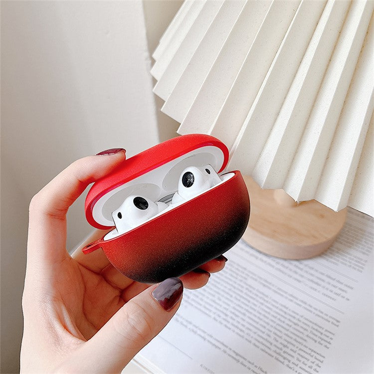 For Huawei FreeBuds Pro 2 Protective Hard PC Case Bluetooth Headset Charging Case Cover Gradient Color Matte Anti-Drop TWS Earphone Protector - Red / Black