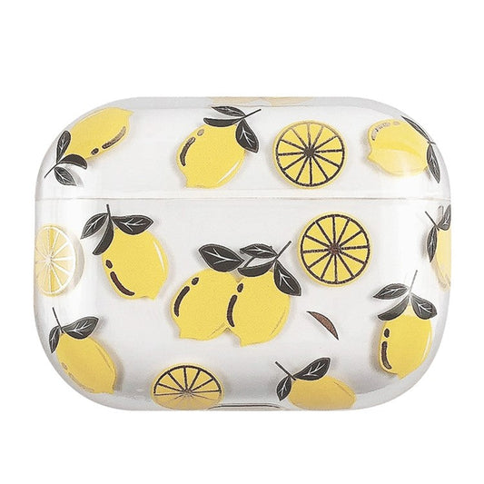 For Apple AirPods Pro (Gen 2) (USB-C) / Pro 2 Hard PC Earbud Case Lacquered Fruit Flower Pattern Bluetooth Earphone Protective Cover - Style C