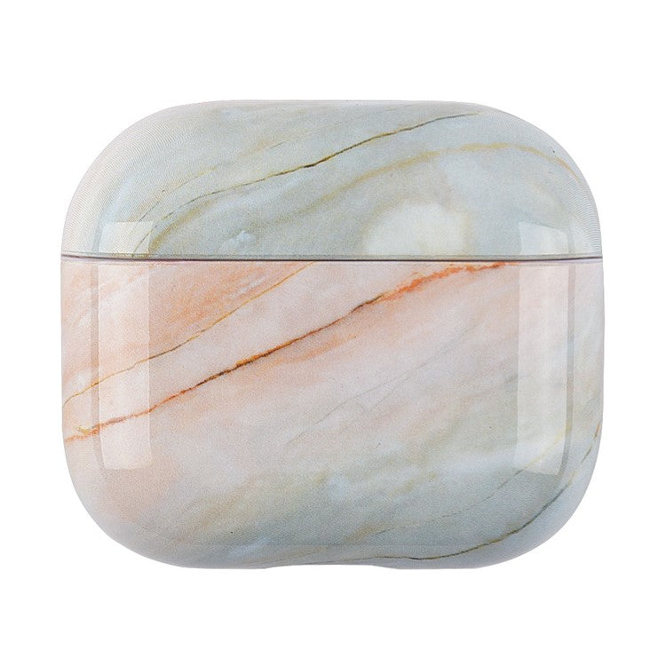 For Apple AirPods Pro (Gen 2) (USB-C) / Pro 2 Anti-drop Hard PC Earbud Case Marble Pattern Bluetooth Earphone Protective Cover - S02