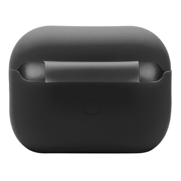 2.0mm Solid Color Silicone Case for Apple AirPods Pro 2, Bluetooth Earphone Anti-drop Cover with Hanging Strap - Midnight Green