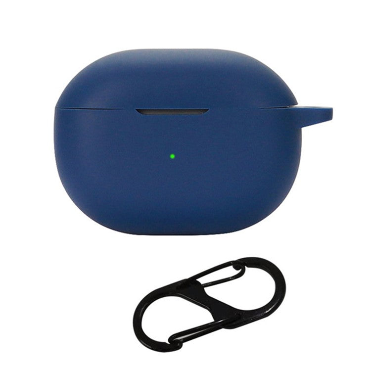 Drop Protection Sleeve for SOUNDPEATS Mini Earphone Charging Bin, Silicone Cover Case with Carrying Buckle - Dark Blue