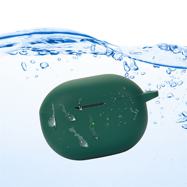 Drop Protection Sleeve for SOUNDPEATS Mini Earphone Charging Bin, Silicone Cover Case with Carrying Buckle - Dark Blue