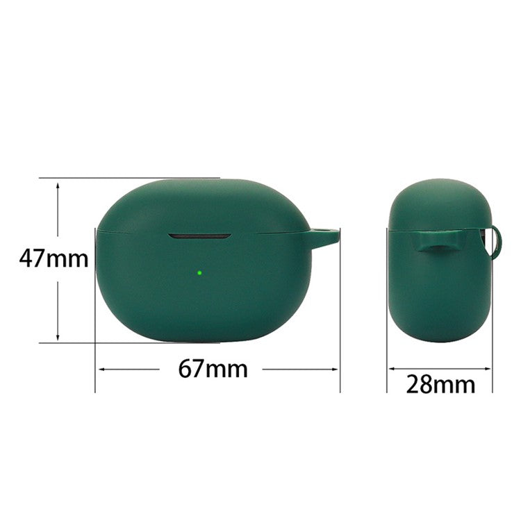 Drop Protection Sleeve for SOUNDPEATS Mini Earphone Charging Bin, Silicone Cover Case with Carrying Buckle - Red